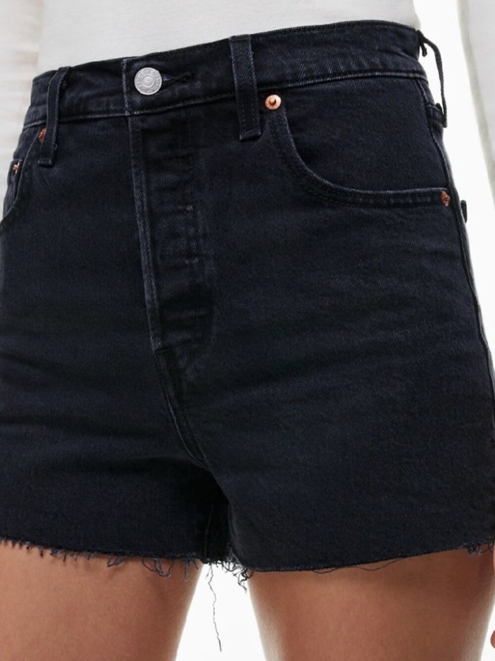 Levi's Black Ribcage Shorts - Size 31
